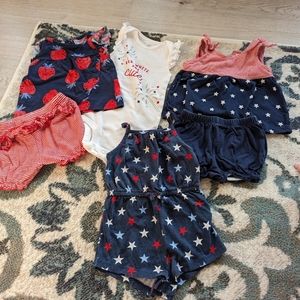 ♥️ 2 for $10♥️ Patriotic baby girl outfits